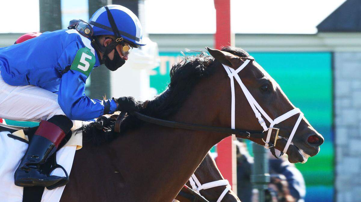 Malathaat defeated Pass the Champagne by a head in the $400,000, Grade 1 Central Bank Ashland Stakes at Keeneland on April 3. The fillies will face off again in Friday’s $1.25 million, Grade 1 Kentucky Oaks at Churchill Downs.
