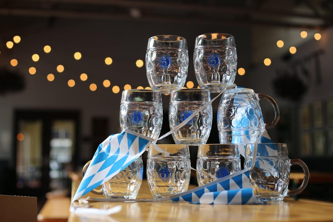 During Oktoberfest at West Sixth Brewing, 1/2-liter steins will be available for beer and you can keep.