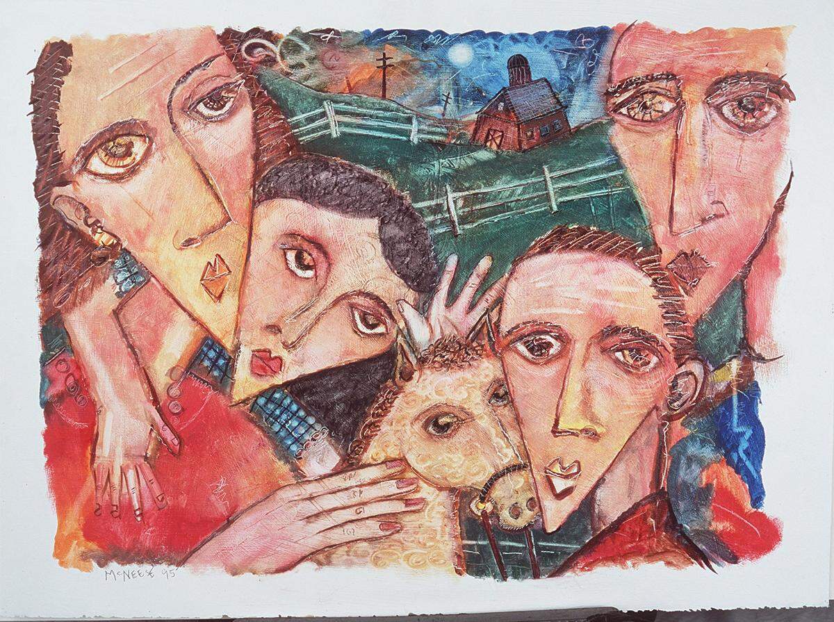 Patrick McNeese painted “The Petting Farm,” an oil on paper used as the cover of the Herald-Leader’s “Essential Bluegrass” section, in 1995. It was part of a series McNeese created from the mid-to-late 1990s.