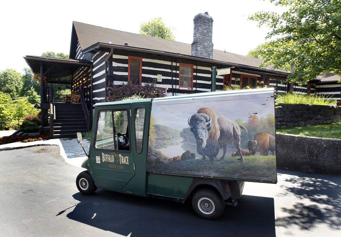 A cart in front of the Elmer T. Lee Clubhouse at the Buffalo Trace Distillery in Frankfort in 2013.