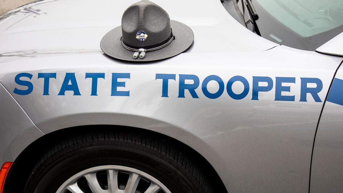 Kentucky State Police hat on cruiser.