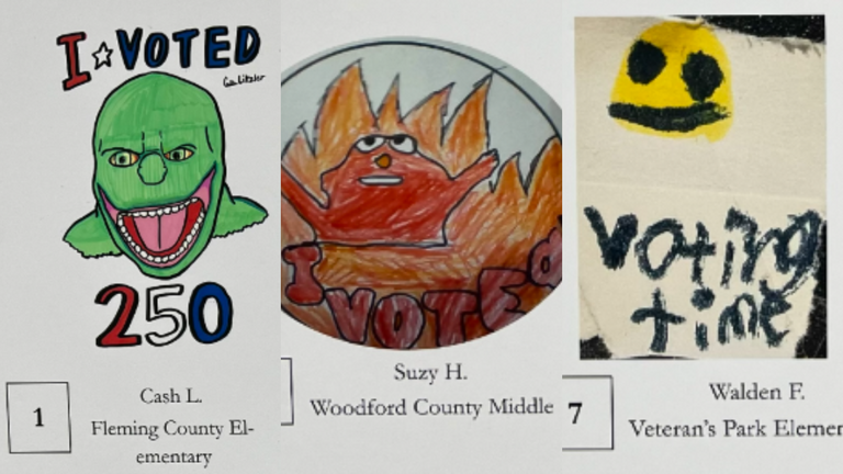 The Lizard returns & fiery Elmo: KY ‘I voted’ sticker contest brings creative entries