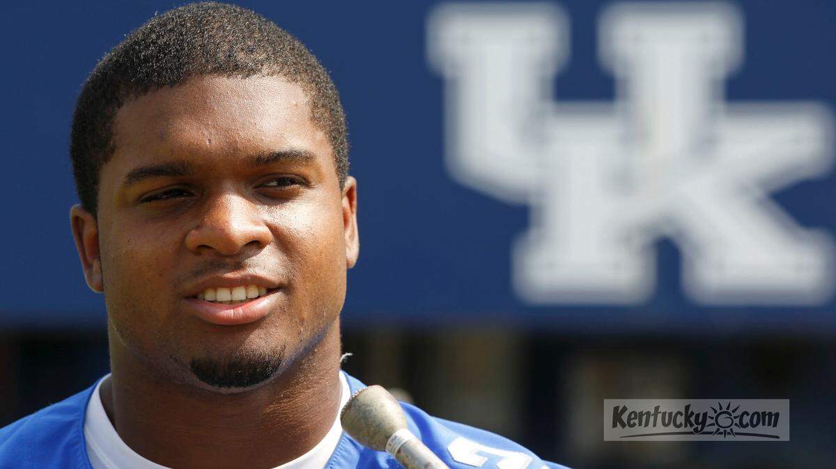 Quarterback Morgan Newton was interviewed during the University of Kentucky football media day held at Commonwealth Stadium in Lexington, Ky., Friday, August 5, 2011. UK opens the season September 1 on the road in Nashville, Tn. against Western Kentucky University. Charles Bertram | Staff