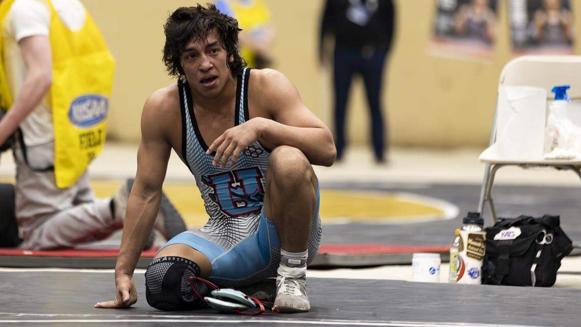 Union County’s Jordyn Raney soaked in the moment he won his sixth individual state wrestling title, setting an all-time record for a career that began in seventh grade, during the 2026 KHSAA Boys/Co-ed State Wrestling Championships at the Kentucky Horse Park’s Alltech Arena on Friday.