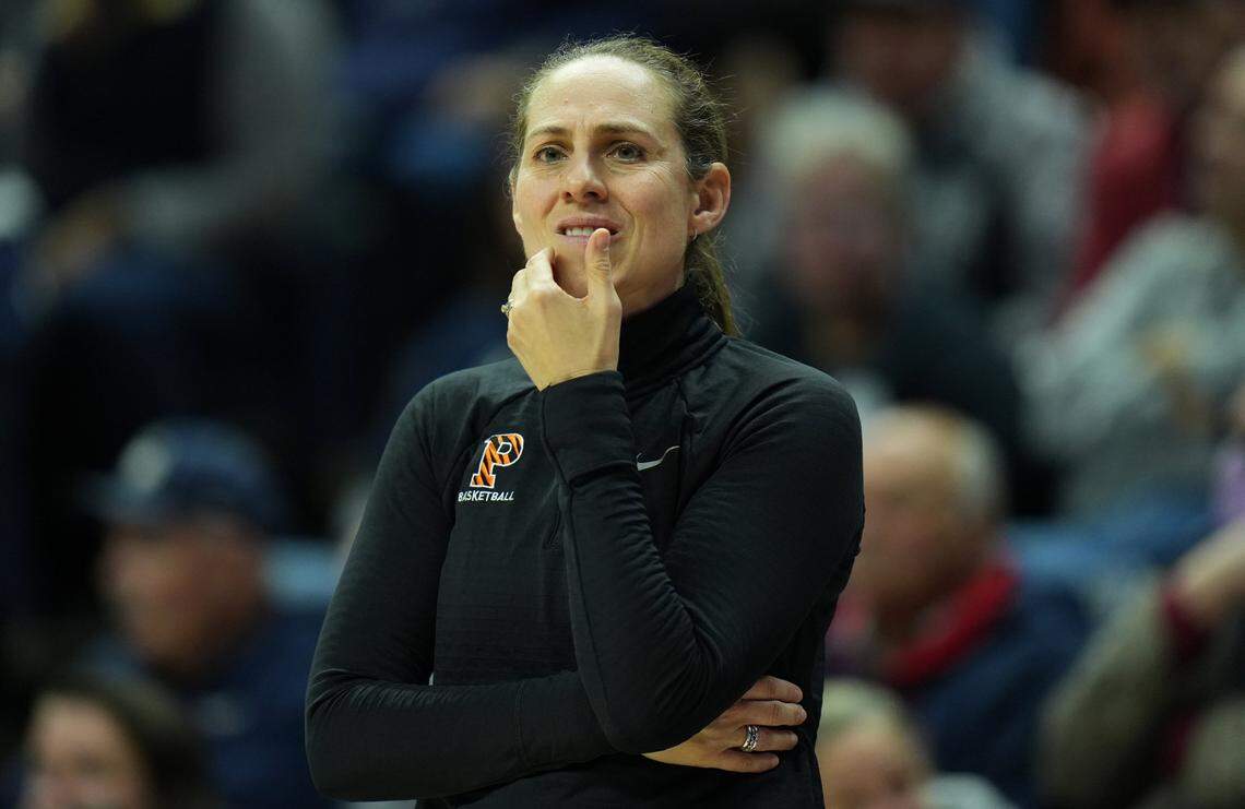 Carla Berube’s successes as Princeton head coach include a 2022 upset of Kentucky in the NCAA Tournament.