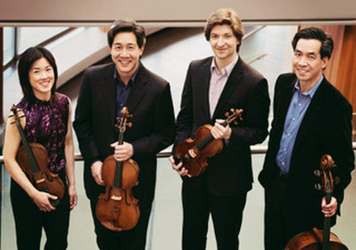 The Ying Quartet, from left Janet Ying (violin), Phillip Ying (viola) new first violinist Robin Scott, and David Ying (cello), will perform Sunday at University of Kentucky’s Singletary Center.