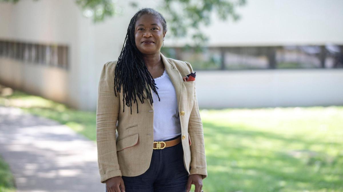 Dr. Anita Fernander poses for a portrait outside the Medical Behavioral Science Building on the University of Kentucky campus in Lexington, Ky., on Wednesday, June 10, 2020.