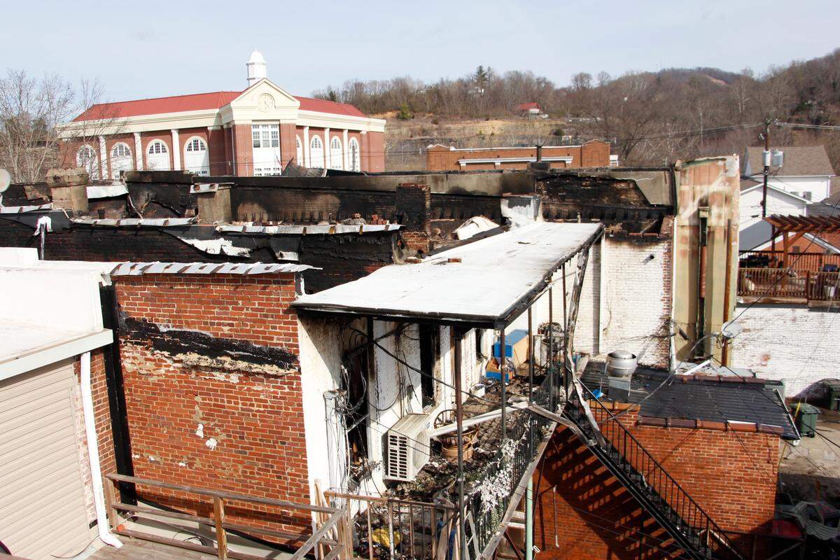 At least six buildings and several more businesses were partially or totally destroyed by the blaze in downtown Williamsburg Jan. 20, 2026. One person sustained minor smoke inhalation injuries and a firefighter was injured on their foot.