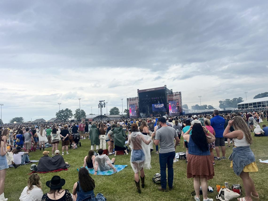 Marcus King performs in front of one of the day’s largest crowds at the Red Mile for Saturday’s Railbird music festival. Light rain didn’t seem to prevent the crowd from enjoying the show.