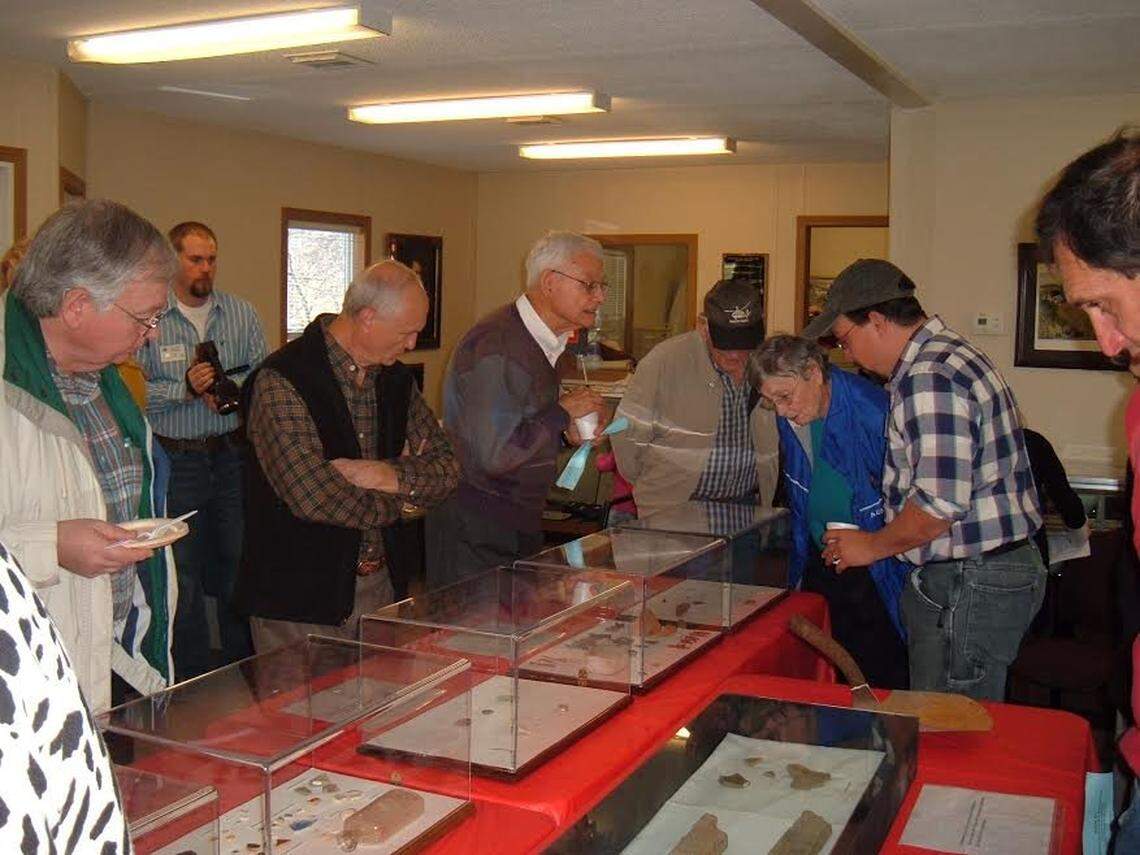 Jack Jouett Archaeology Project team members celebrated the end of the 2014 season with a reception, program and exhibit at the Jack Jouett House Historic Site. This was the public's first opportunity to view artifacts recovered in excavations at Jack Jouett's distillery and grist mill. Project director Nick Laracuente answered questions about items that reflect personal use by long-ago residents or workers at the site.     