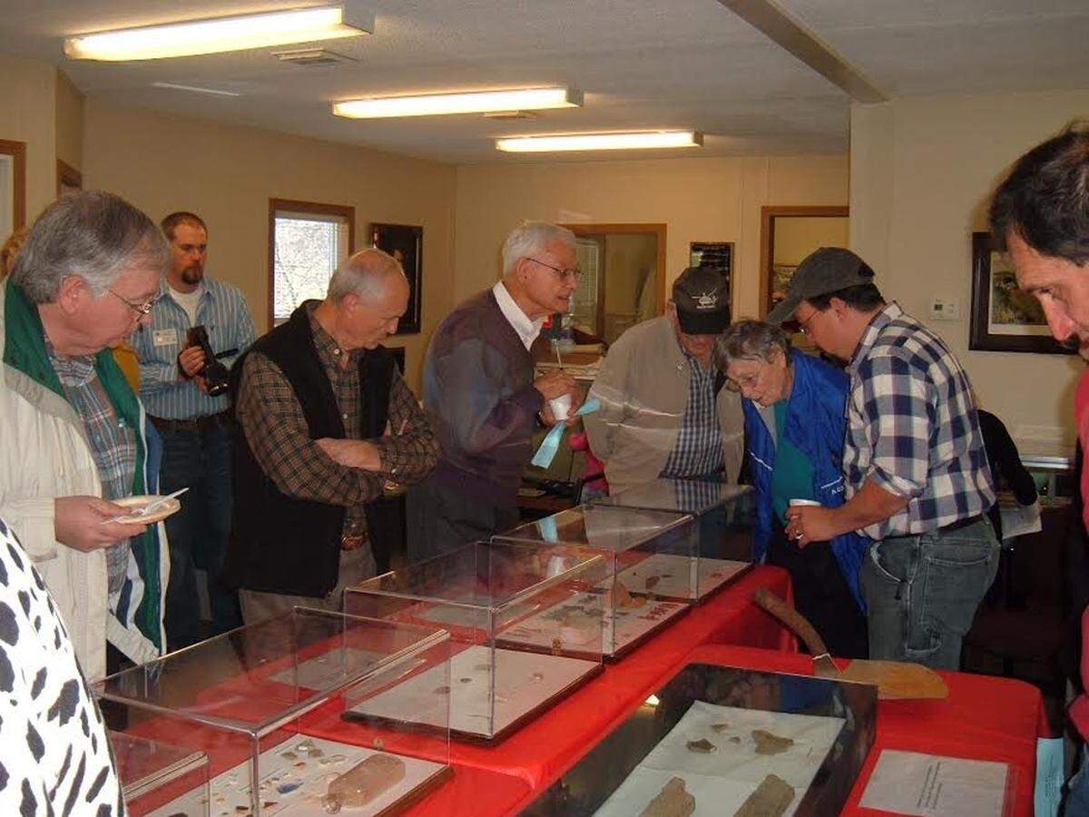 Jack Jouett Archaeology Project team members celebrated the end of the 2014 season with a reception, program and exhibit at the Jack Jouett House Historic Site. This was the public's first opportunity to view artifacts recovered in excavations at Jack Jouett's distillery and grist mill. Project director Nick Laracuente answered questions about items that reflect personal use by long-ago residents or workers at the site.     