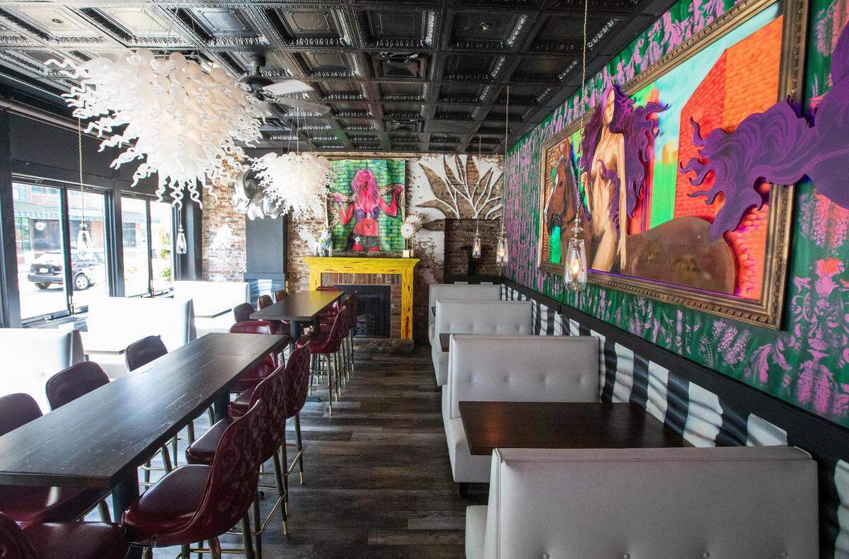 The Britney room at Agave & Rye’s new downtown Lexington location has views of North Broadway. You can reserve it for a big group but it isn’t free.
