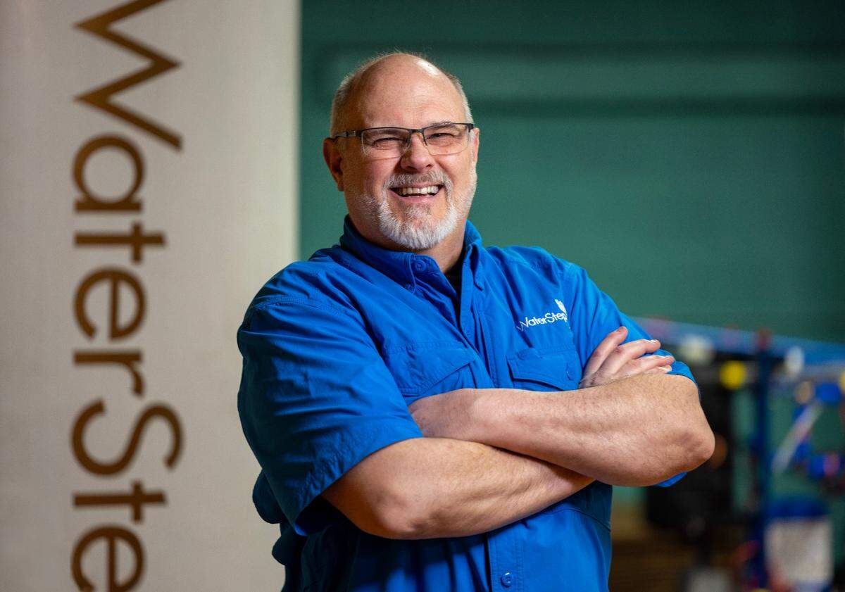 Mark Hogg, founder and CEO of WaterStep, poses for a photo. Hogg founded WaterStep in 1995.