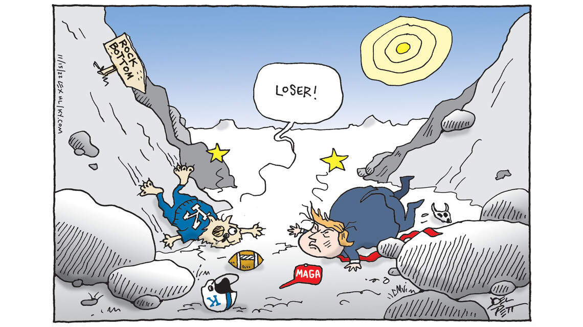 Joel Pett: When the UK Wildcats met Trump