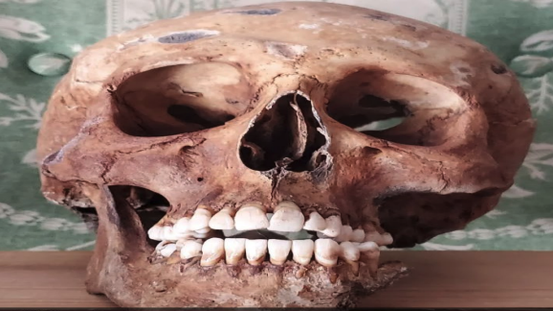 Human skulls were being used as decorations in a Kentucky man’s home, the FBI says.