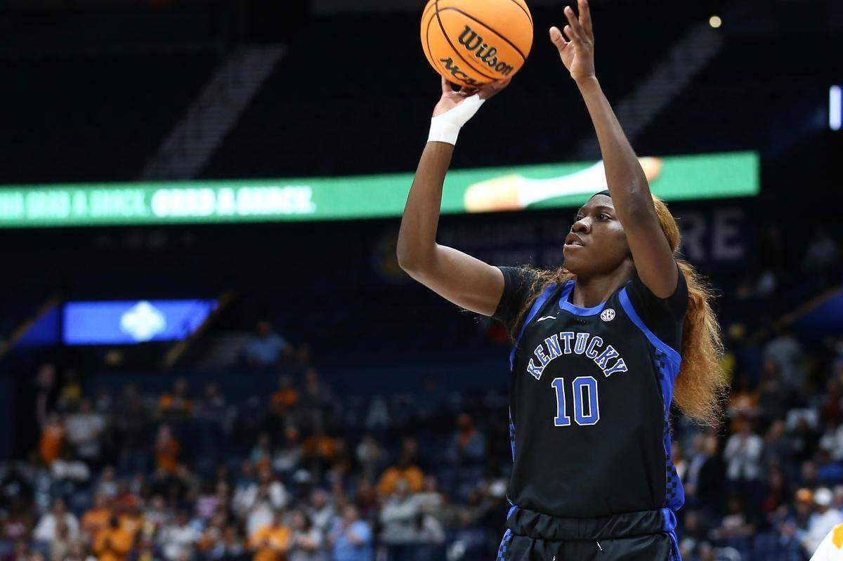 Kentucky’s Rhyne Howard is averaging 23.3 points per game in three SEC Tournament games this weekend.