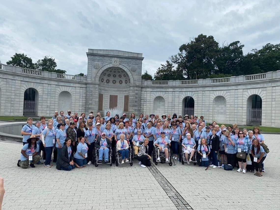 In 2022, Carla Baker and more than 130 other female veterans from the Commonwealth made history with the first all-women Honor Flight. The flights began in 2005 and in the past two decades, more than 300,000 veterans have traveled to Washington, D.C. to tour the war memorials and other historic sites there.