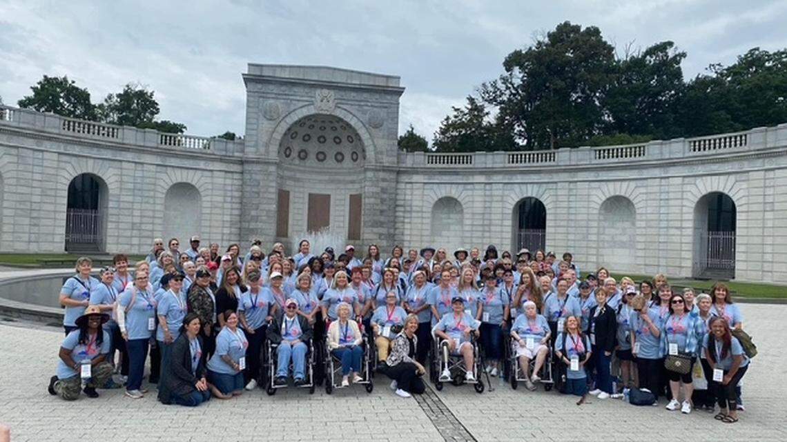 In 2022, Carla Baker and more than 130 other female veterans from the Commonwealth made history with the first all-women Honor Flight. The flights began in 2005 and in the past two decades, more than 300,000 veterans have traveled to Washington, D.C. to tour the war memorials and other historic sites there.