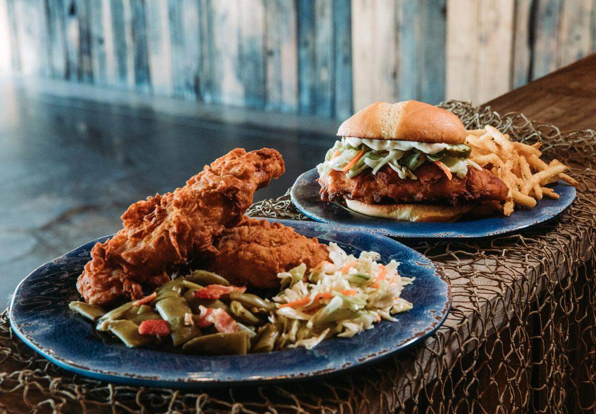 The Crispy Cod is available as a sandwich and a plate this year from Joella’s Hot Chicken. You can pick your heat level from nothing to “Fire in Da Hole.”