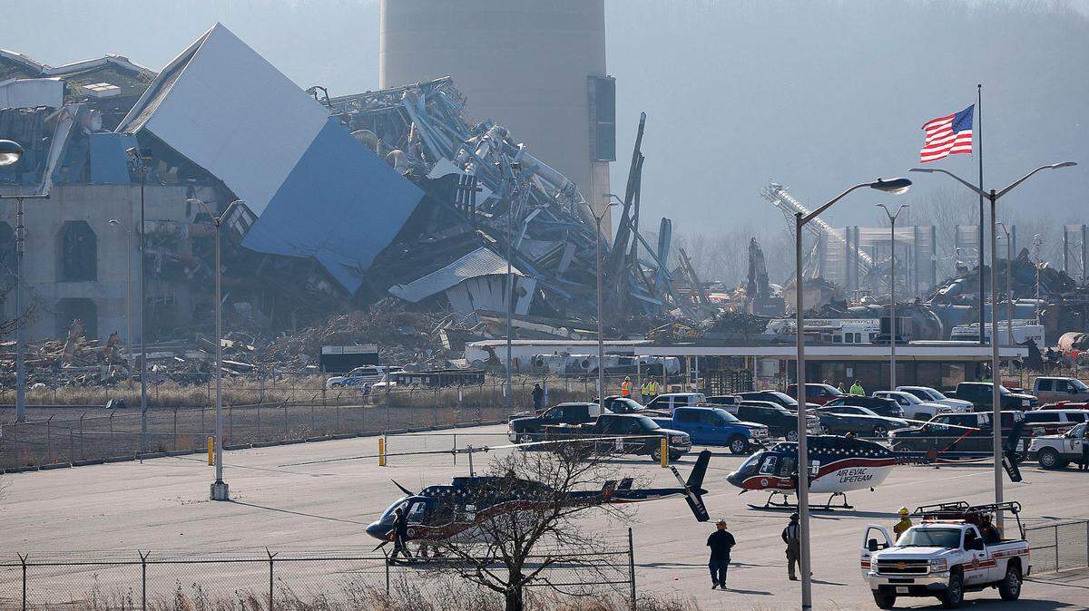 FILE- In this Dec. 9, 2020, file photo is the Killen Generating Station, a closed power plant that collapsed in Adams County, Ohio. The body of a second worker killed in the power plant collapse in southern Ohio has been located, his employer said Friday, Jan. 8, 2021. A spokesman for Detroit-based demolition contractor Adamo Group said by email that the family and other loved ones of 47-year-old Jamie Fitzgerald have been notified. (Sam Greene/The Cincinnati Enquirer via AP, File)