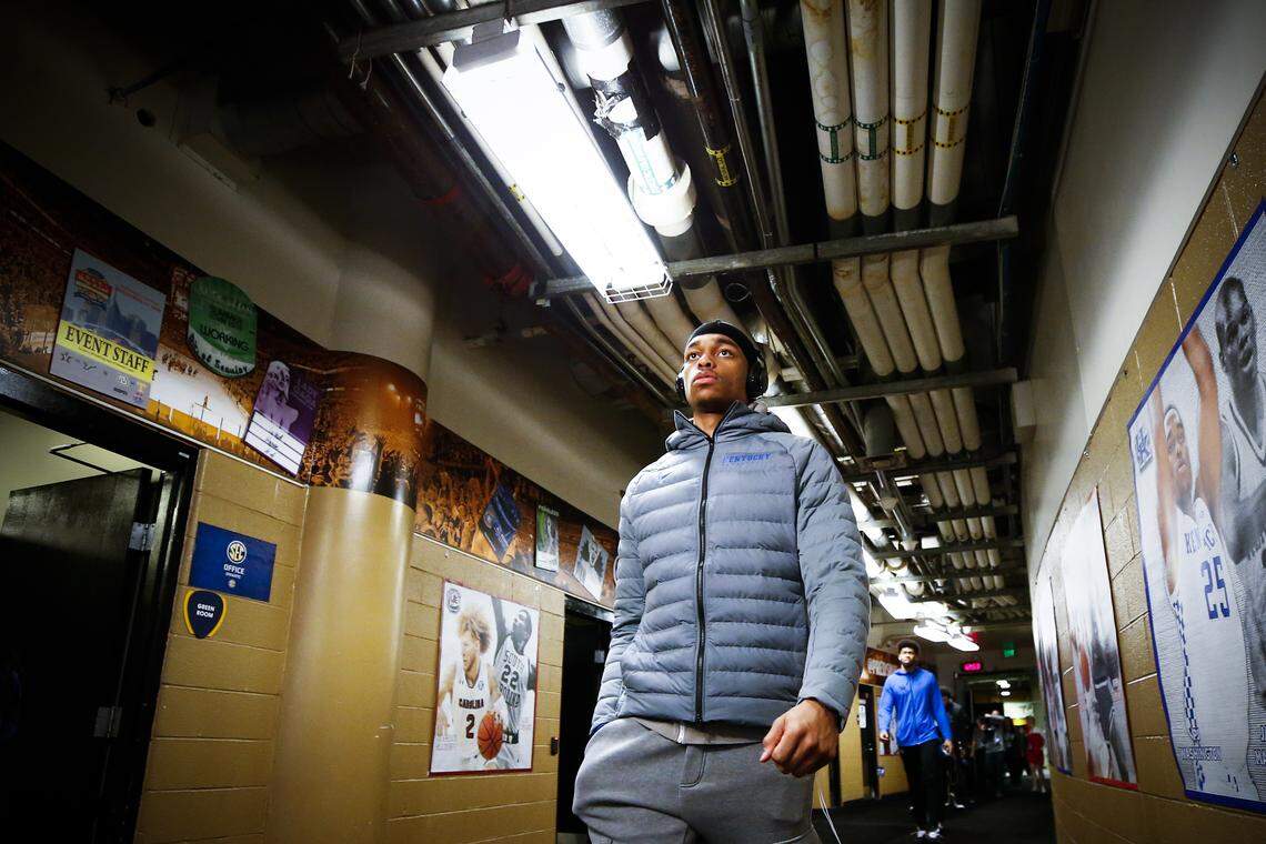 Kentucky’s PJ Washington walks through the tunnel during the SEC Tournament at Bridgestone Arena in Nashville Saturday, March 16, 2019.