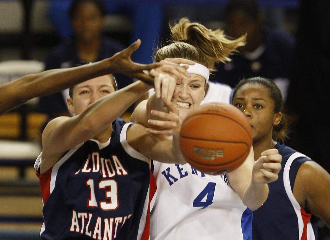 Sarah Elliott (4) is the eight-leading scorer (1,502 points), the third-leading rebounder (800), the leader in blocked shots (195) and the second-most accurate shooter (53.8 percent) among Kentucky players who played in the 21st Century