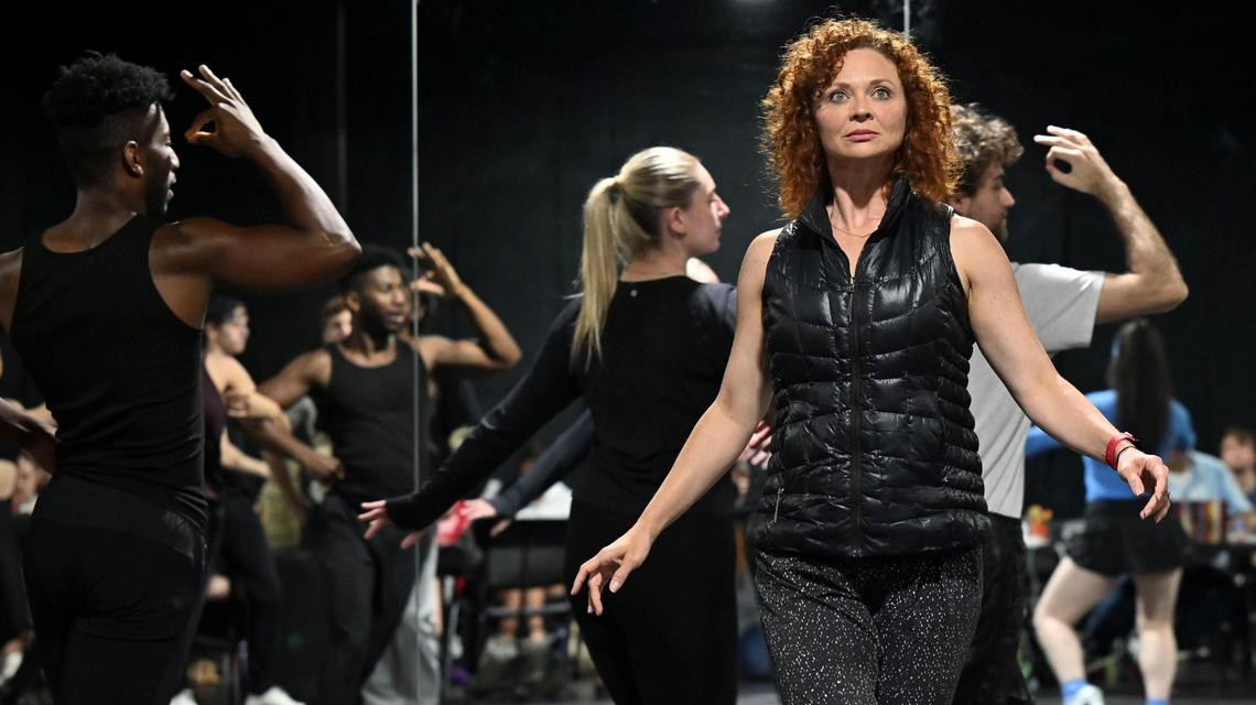 Broadway veteran Kristen Beth Williams during a July 2, 2025 rehearsal for The Lexington Theatre Company’s production of “42nd Street.” Williams, who plays Dorothy Brock in the July 10-13 at the Lexington Opera House, has known the founders of the company since its inception.