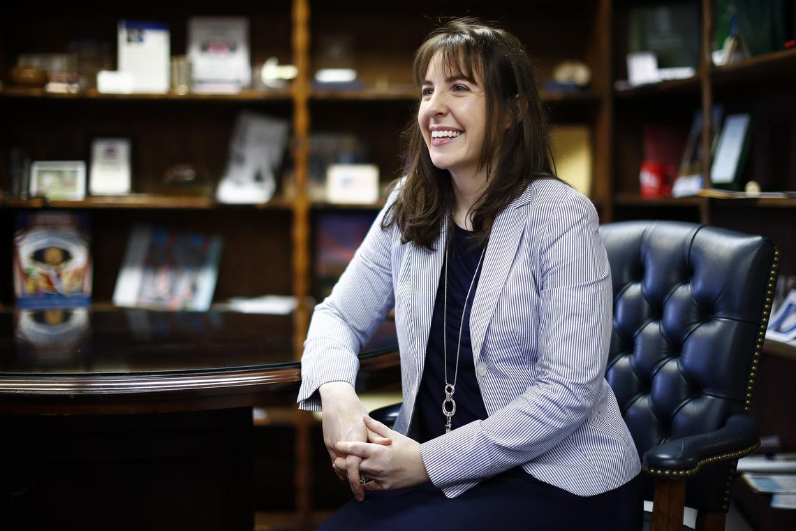 Kentucky State Treasurer Allison Ball is currently working to return hundreds of unclaimed military medals that have been turned over to the state at the Kentucky State Treasurer’s office in Frankfort, Ky., Monday, May 20, 2019.