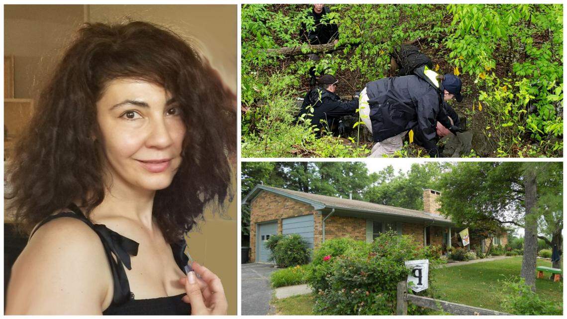 Ella Diebolt Jackson (left) was found dead nearly four years ago, but the murder case against her husband has been delayed. Her husband is on house arrest at the home they shared together (bottom right).