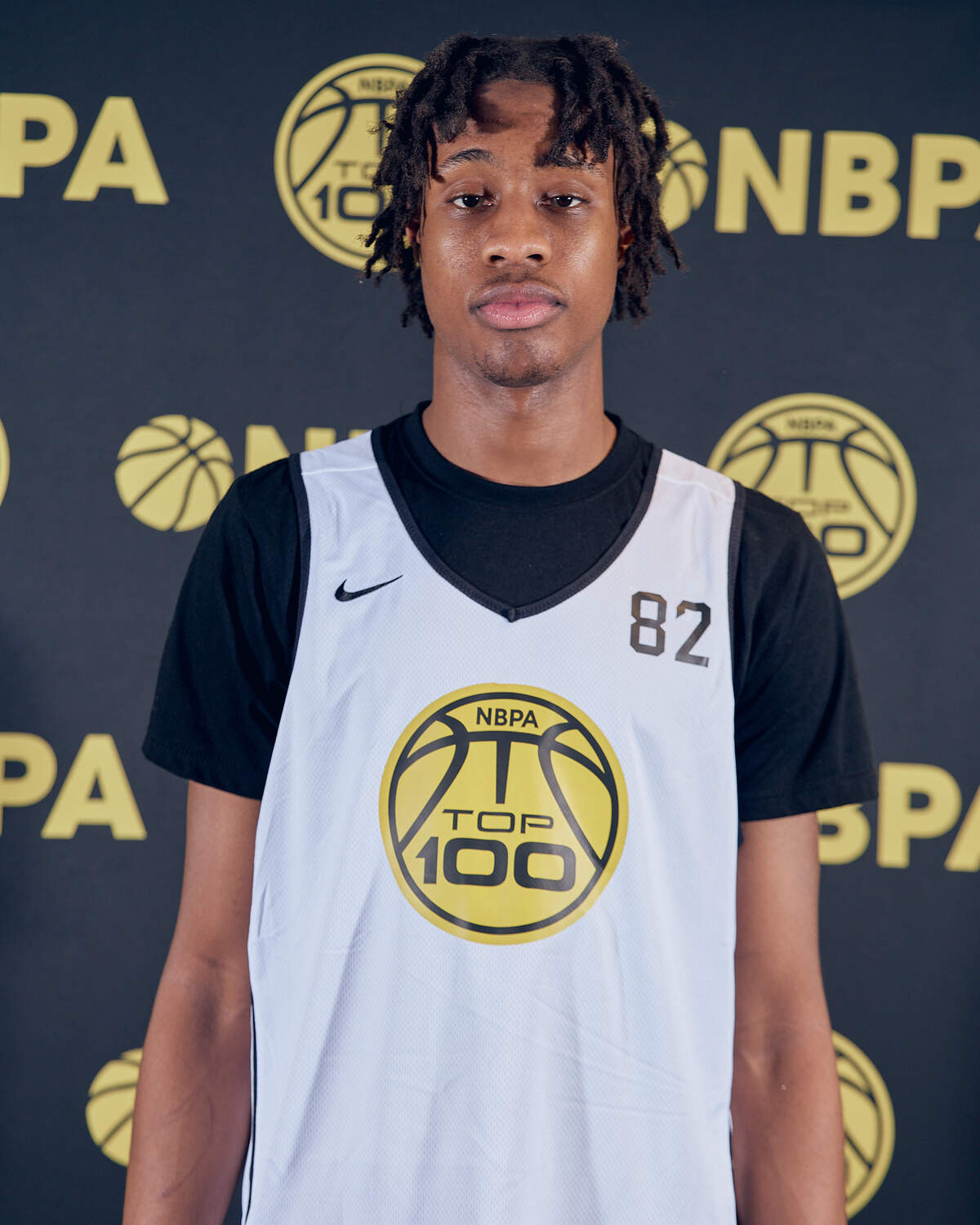 Class of 2027 college basketball recruit Moussa Kamissoko poses for a headshot during the NBPA Top 100 Camp in June 2026 at the Rock Hill Sports & Event Center in Rock Hill, South Carolina.