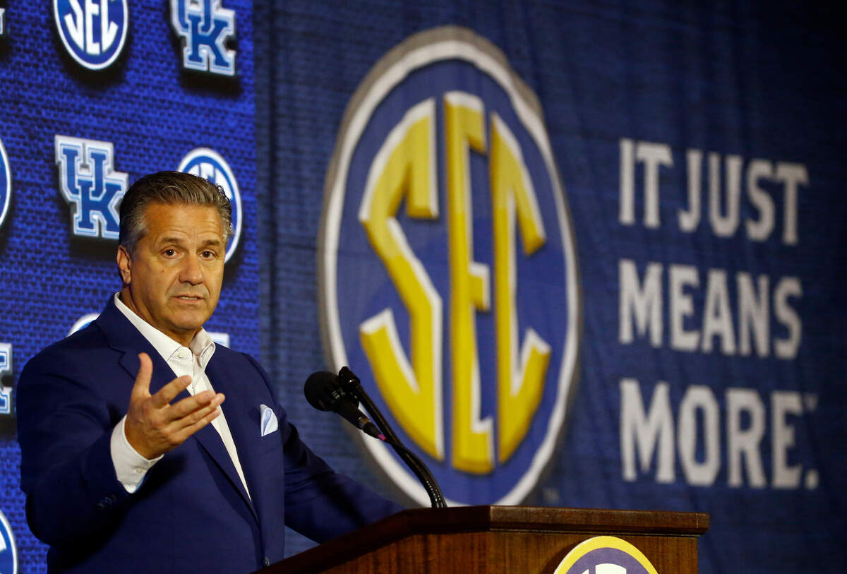 Kentucky head coach John Calipari saw six of his underclassmen declare for the NBA Draft after last season.