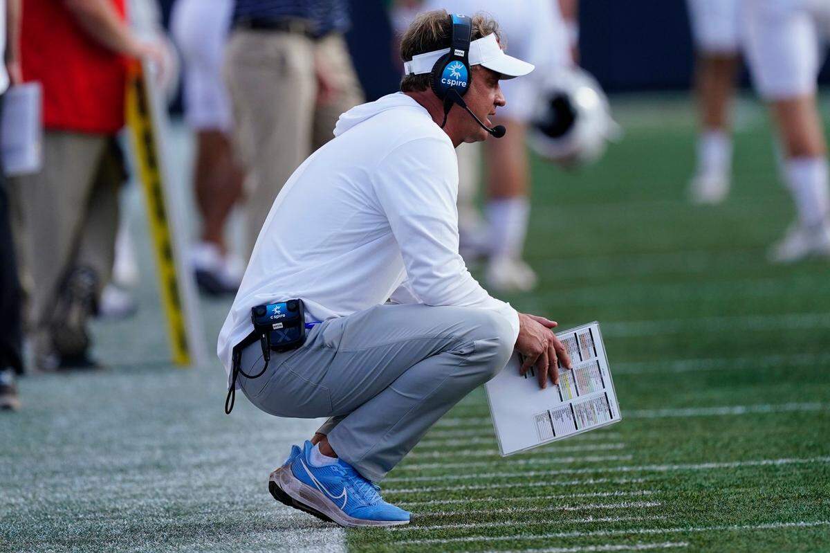 Lane Kiffin is 19-8 in three seasons as head coach at Mississippi.