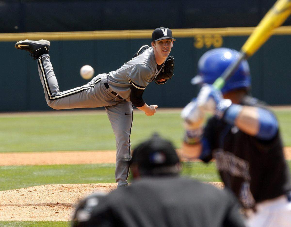 Walker Buehler spent three seasons at Vanderbilt, winning a College World Series with the Commodores in 2014.