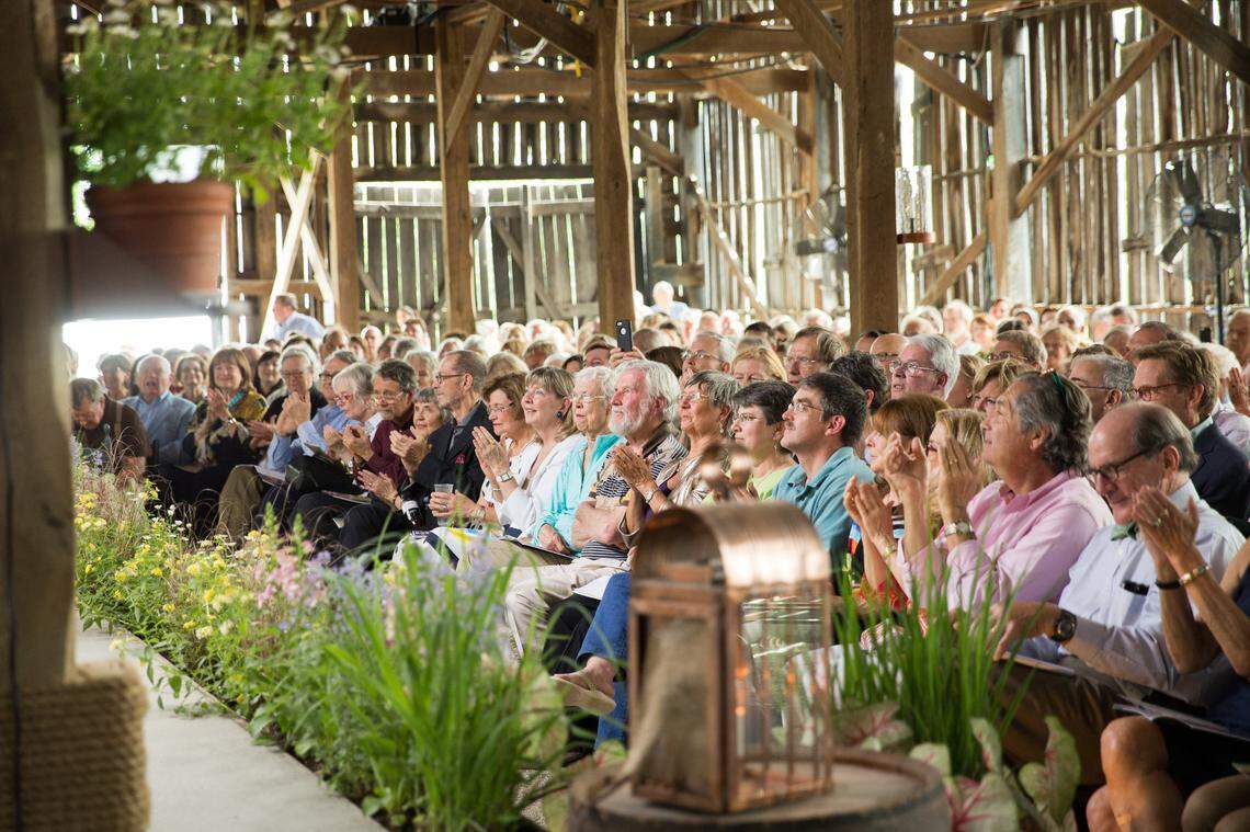 Patrons take in the Chambers Music Festival of the Bluegrass at Shaker Village of Pleasant Hill.