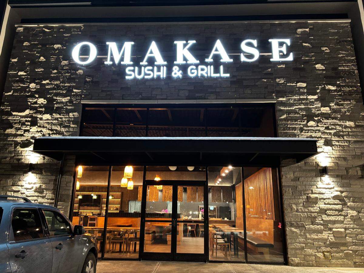 Omakase Sushi and Grill opened in the Fountains of Palomar shopping center at 3900 Fountain Blue Lane #110 in late January.