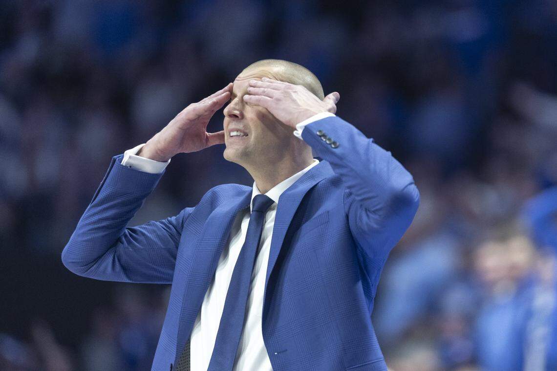 After starting his Kentucky men’s basketball head coaching tenure 7-2 vs. teams ranked in the AP Top 25, Mark Pope has seen the Wildcats lose nine of their past 11 contests vs. ranked foes, including all four this season.