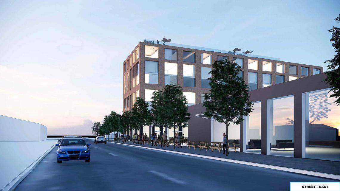 The six-story, 125-room hotel on Manchester Street. will include an event space, rooftop bar and restaurant.