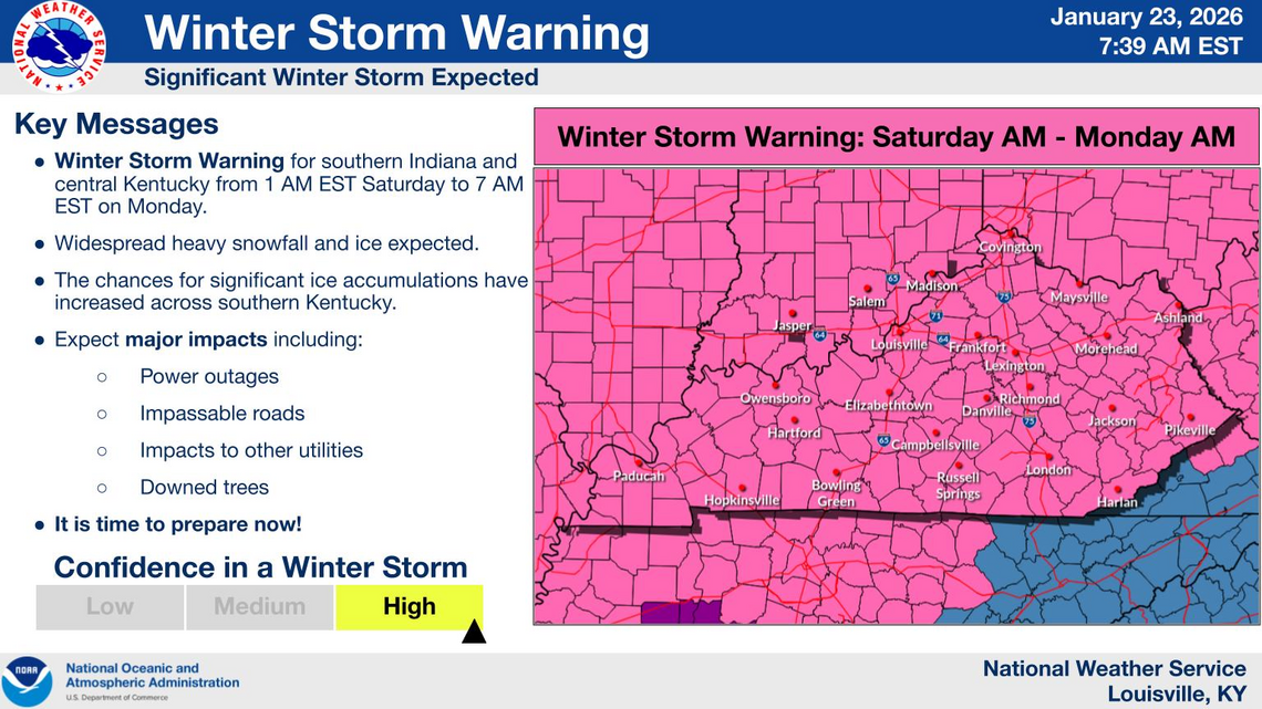 Beshear declares state of emergency ahead of winter storm. See latest forecast