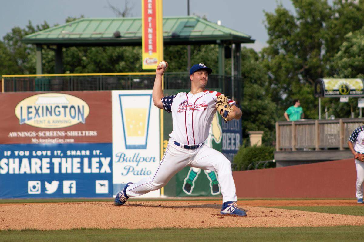 Jon Heasley, drafted by the Legends last year out of Oklahoma State, pitched seven innings of one-hit ball Wednesday night to lead Lexington to a 2-1 win in its 2019 playoff opener at Augusta.