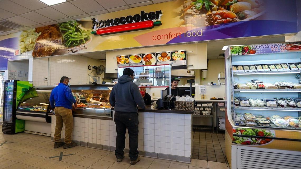 Homecooker buffet within Double Kwik convenience store in Nicholasville, Feb. 15, 2021.