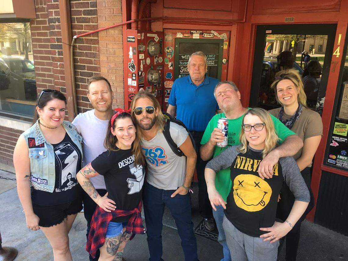Members of the Foo Fighters, in town for a concert at Rupp Arena, stopped by the Sidebar Grill on North Limestone for a burger after renting bikes from Bicycle Face on Short and Elm Tree in 2018.