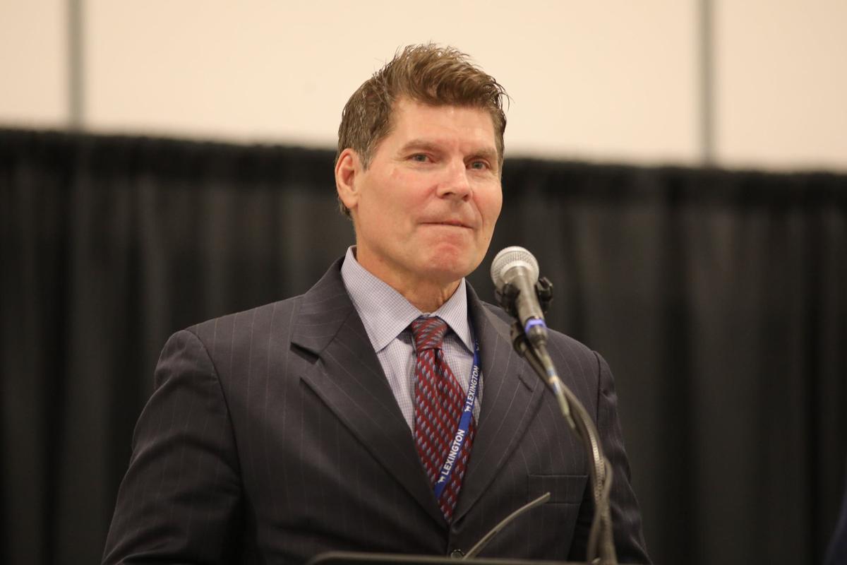 Council At-Large Member Chuck Ellinger expresses pride and gratitude for the work completed thus far on pressing issues raised during the BUILD’s 2024 Nehemiah Action Assembly at the Central Bank Center in Lexington, Ky on April 30, 2024.