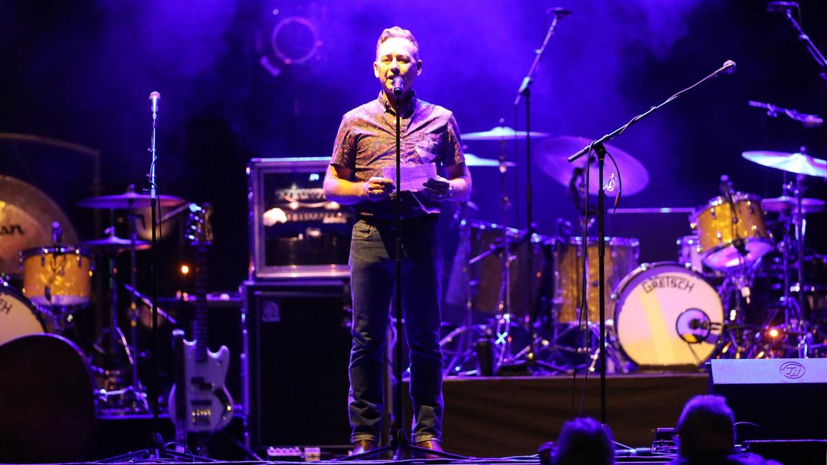New York Times bestselling author and Kentucky Poet Laureate Silas House shared a poem before introducing headliner Jason Isbell and the 400 Unit at Rupp Arena.