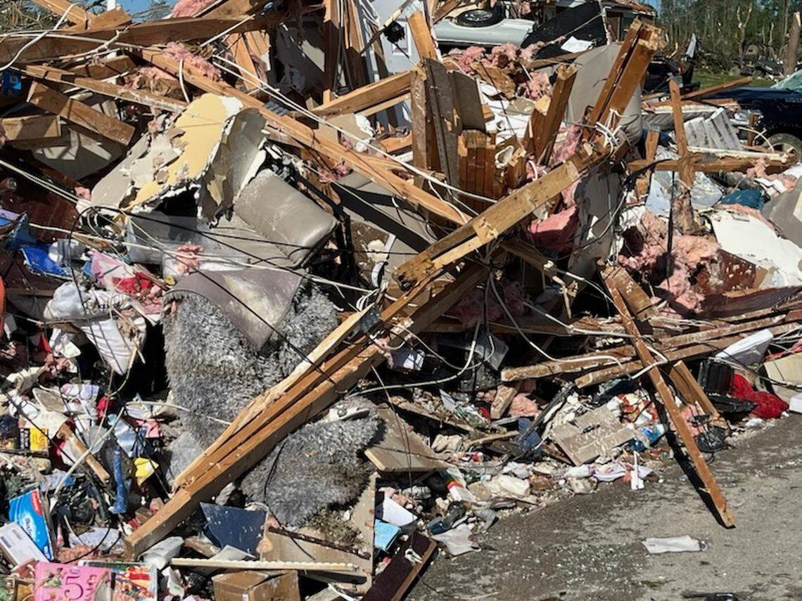 The Sunshine Hills area of Laurel County was hammered by severe storms and a presumed tornado early May 17, 2025.