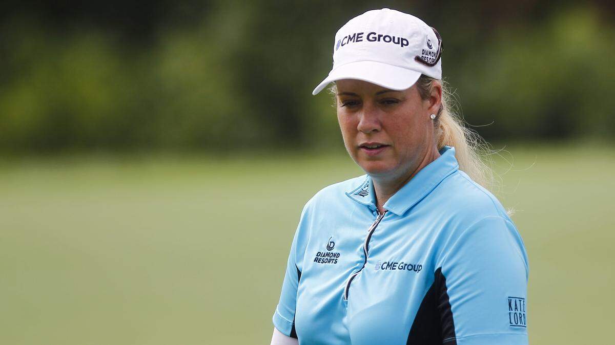 Brittany Lincicome walked the course at Champions at Keene Trace on Tuesday during a practice round ahead of the PGA Tour’s Barbasol Championship.