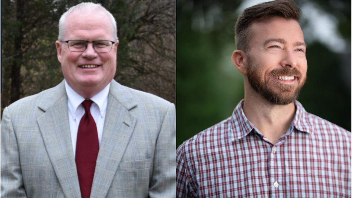 Republican candidate for House District 45 Thomas Jefferson, left, and Democratic candidate Adam Moore, right.