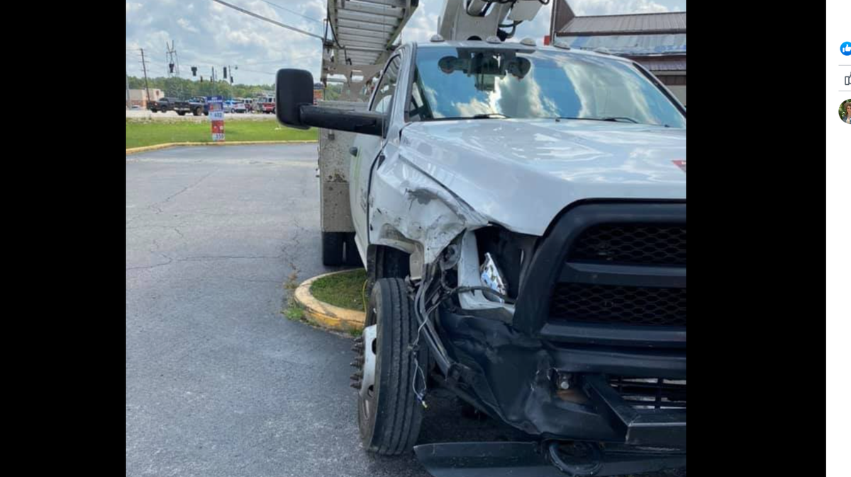 Randy Rice, 44, stole a Windstream bucket truck and crashed into a Jeep while evading police in Knox County on Saturday.