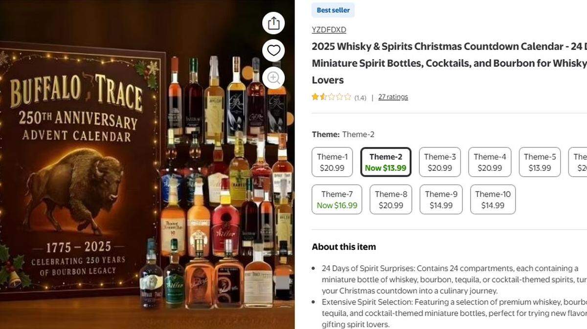 Bourbon fans who bought fake “whiskey advent calendars” such as this one listed on Walmart.com may be in luck: Buffalo Trace Distillery is offering a one-time “make good” holiday gift.