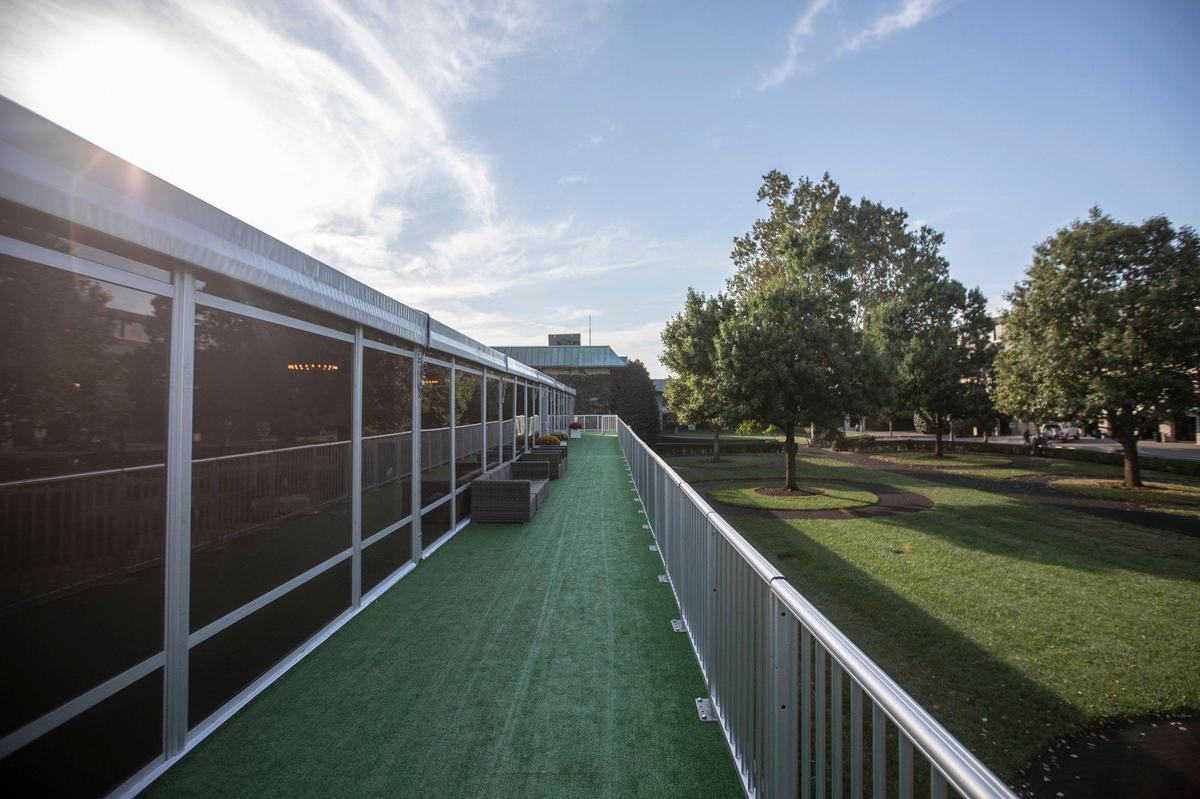 Returning for the Fall Meet is the Paddock Chalet, for which some days are already sold out.