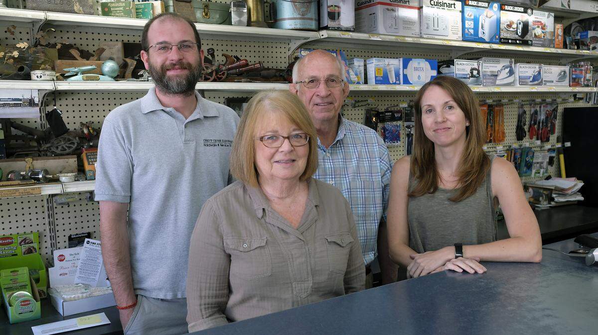 Bill and Carol Edwards are looking for a buyer for their Chevy Chase Hardware store. Their children, Will Edwards and Avery Garner, also work there. The Edwards have run a Lexington hardware store in three difference locations for 43 years.